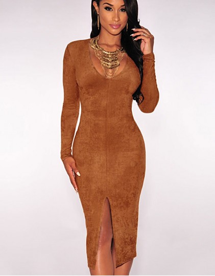 Rochie Midi cu Crapatura LC60673M